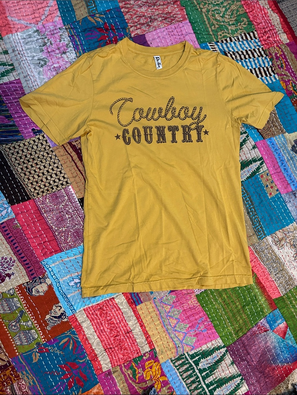 Rustee Cowboy Country T-Shirt - Mustard Yellow